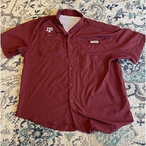Columbia PFG Button Up Shirt Men’s Extra Large Texas A&M Ventded Fishing